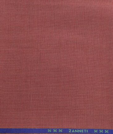 J.Hampstead Men's 60% Wool Super 130's Structured  Unstitched Trouser Fabric (Rouge Pink)