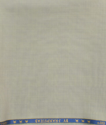 J.Hampstead Men's 60% Wool Super 130's Self Design  Unstitched Trouser Fabric (Light Pistachios Green)