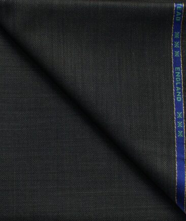 J.Hampstead Men's 60% Wool Super 140's Structured  Unstitched Trouser Fabric (Blackish Grey)