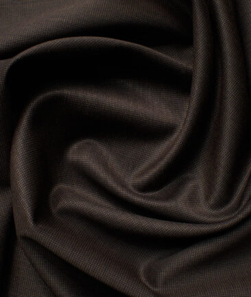 Raymond Men's 20% Wool  Structured  Unstitched Suiting Fabric (Dark Brown)