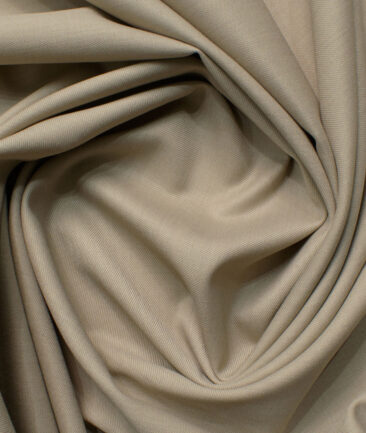Raymond Men's 20% Wool  Solids  Unstitched Suiting Fabric (Beige)