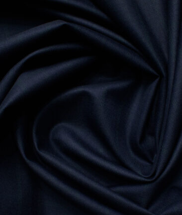 Raymond Men's 20% Wool  Checks  Unstitched Suiting Fabric (Dark Navy Blue)