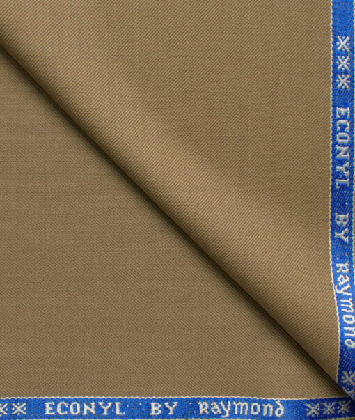 Raymond Men's 20% Wool  Solids  Unstitched Suiting Fabric (Khakhi Brown)