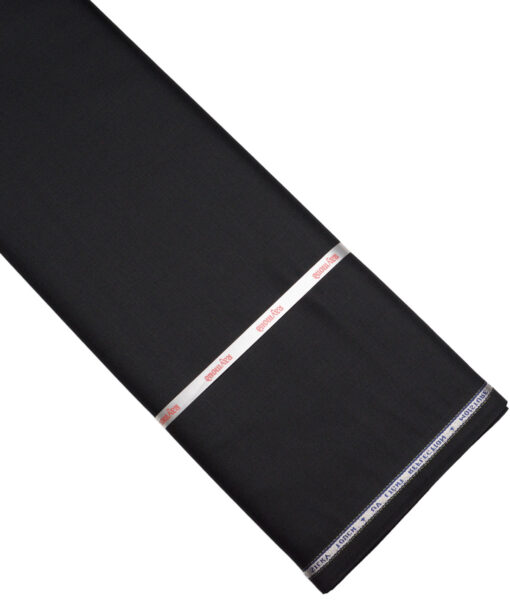 Raymond Techno Smart Men's 35% Wool  Solids  Unstitched Suiting Fabric (Black) - Image 5