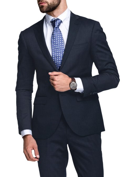 Raymond Men's 35% Wool  Solids  Unstitched Suiting Fabric (Dark Blue)