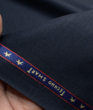 Raymond Men's 35% Wool  Solids  Unstitched Suiting Fabric (Dark Blue)