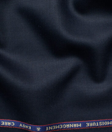 Raymond Men's 35% Wool  Solids  Unstitched Suiting Fabric (Dark Blue)