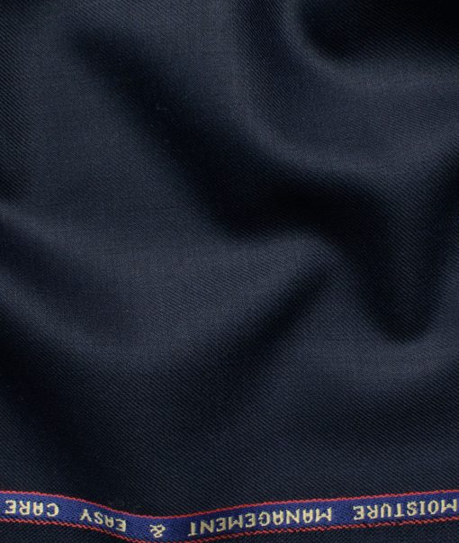 Raymond Men's 35% Wool  Solids  Unstitched Suiting Fabric (Dark Blue)