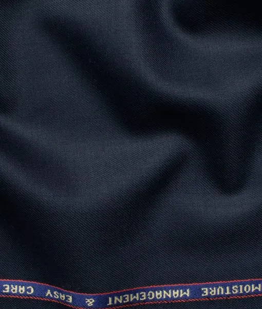 Raymond Men's 35% Wool  Solids  Unstitched Suiting Fabric (Dark Blue)