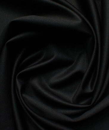 Raymond Men's 51% Wool  Solids  Unstitched Stretchable Suiting Fabric (Black)