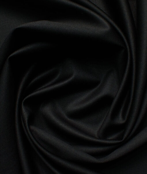 Raymond Men's 51% Wool  Solids  Unstitched Stretchable Suiting Fabric (Black)