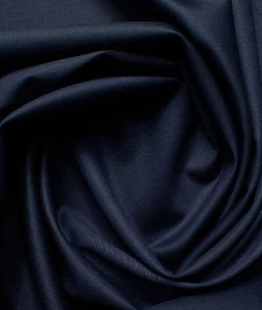 Raymond Men's 51% Wool  Solids  Unstitched Stretchable Suiting Fabric (Dark Blue)