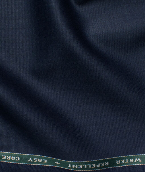 Raymond Men's 51% Wool  Solids  Unstitched Stretchable Suiting Fabric (Dark Blue)