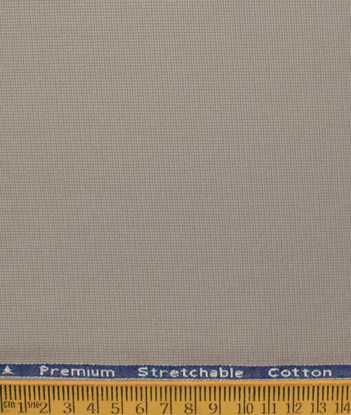 Arvind Men's Cotton Structured  Unstitched Stretchable Trouser Fabric (Hazelwood Beige)