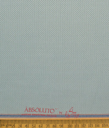 Absoluto Men's Terry Rayon  Structured  Unstitched Suiting Fabric (Mint Green)