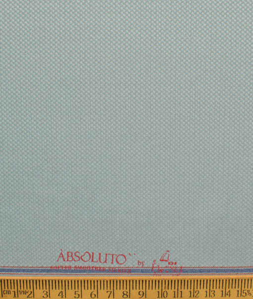Absoluto Men's Terry Rayon  Structured  Unstitched Suiting Fabric (Mint Green)