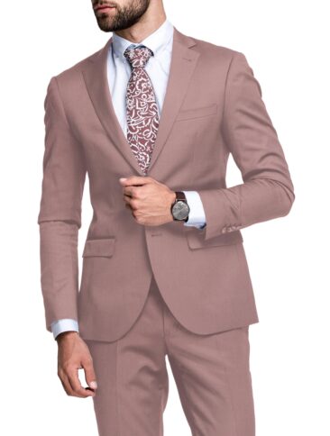 J.Hampstead Men's Terry Rayon  Solids  Unstitched Suiting Fabric (Petite Orchid Pink)