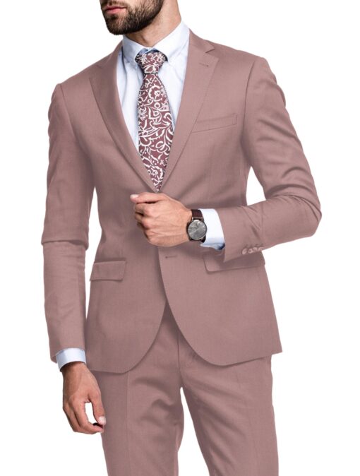 J.Hampstead Men's Terry Rayon  Solids  Unstitched Suiting Fabric (Petite Orchid Pink)