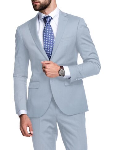 J.Hampstead Men's Terry Rayon  Solids  Unstitched Suiting Fabric (Sky Blue)