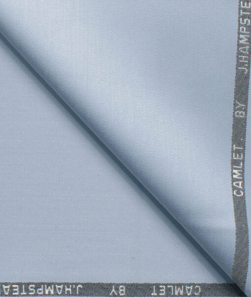 J.Hampstead Men's Terry Rayon  Solids  Unstitched Suiting Fabric (Sky Blue)