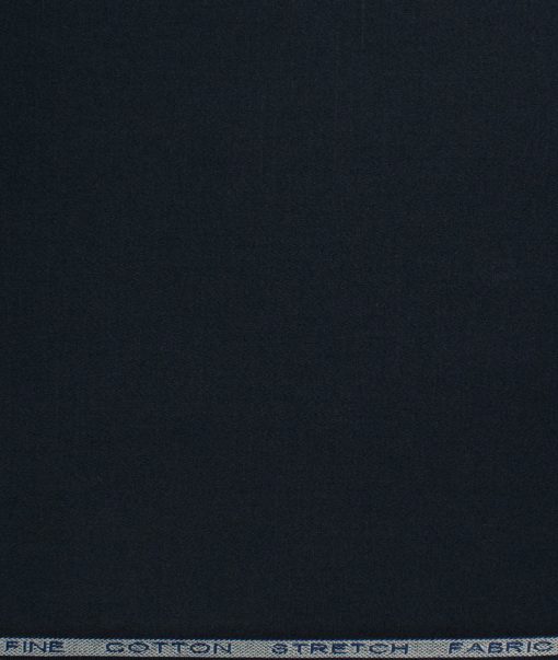 Raymond Men's Cotton Solids  Unstitched Stretchable Trouser Fabric (Dark Blue)