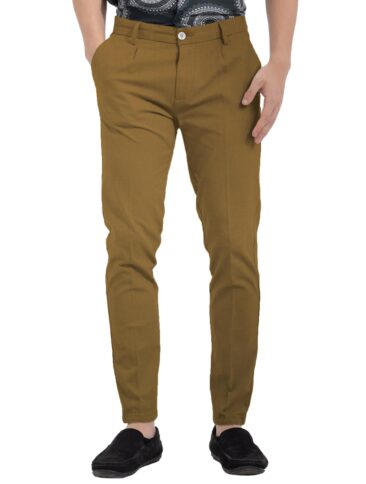 Raymond Men's Cotton Solids  Unstitched Stretchable Trouser Fabric (Peanut Brown)