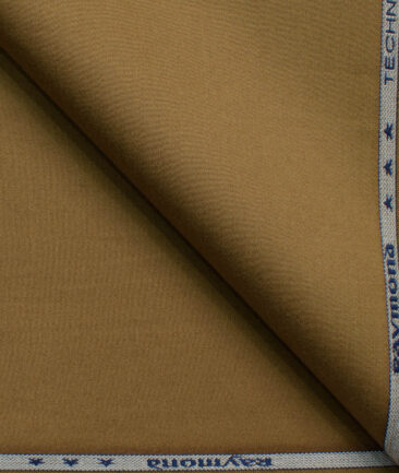 Raymond Men's Cotton Solids  Unstitched Stretchable Trouser Fabric (Peanut Brown)
