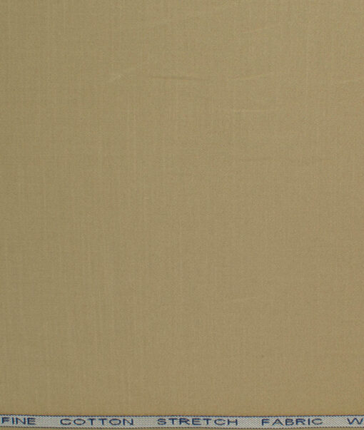 Raymond Men's Cotton Solids  Unstitched Stretchable Trouser Fabric (Sandcastle Beige)