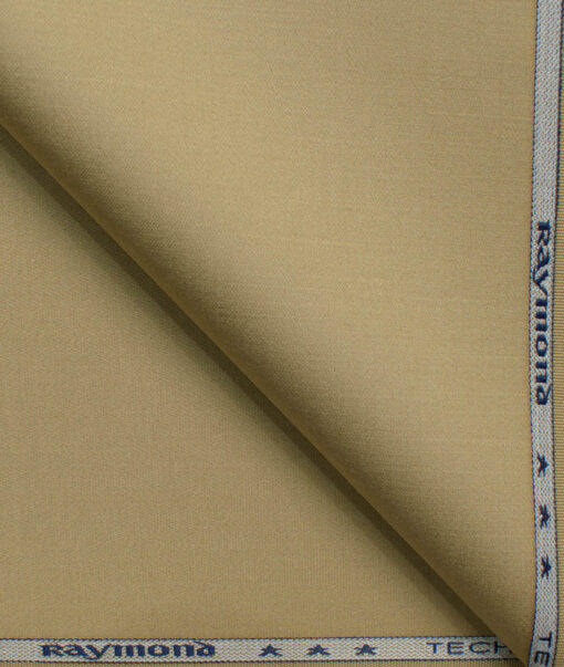 Raymond Men's Cotton Solids  Unstitched Stretchable Trouser Fabric (Sandcastle Beige)