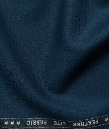 Raymond Men's Terry Rayon  Structured  Unstitched Suiting Fabric (Dark Ocean Blue)
