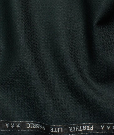Raymond Men's Terry Rayon  Structured  Unstitched Suiting Fabric (Dark Green)