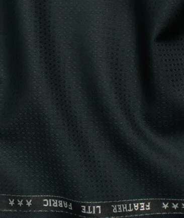 Raymond Men's Terry Rayon  Structured  Unstitched Suiting Fabric (Dark Green)