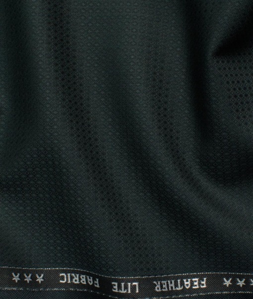 Raymond Men's Terry Rayon  Structured  Unstitched Suiting Fabric (Dark Green)