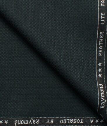 Raymond Men's Terry Rayon  Structured  Unstitched Suiting Fabric (Dark Green)