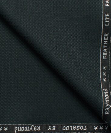 Raymond Men's Terry Rayon  Structured  Unstitched Suiting Fabric (Dark Green)