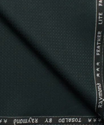 Raymond Men's Terry Rayon  Structured  Unstitched Suiting Fabric (Dark Green)