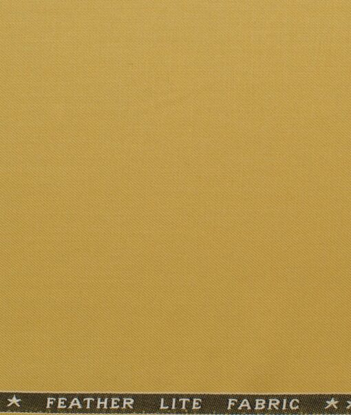 Raymond Men's Terry Rayon  Solids  Unstitched Suiting Fabric (Yellow)