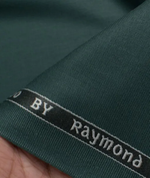 Raymond Men's Terry Rayon  Solids  Unstitched Suiting Fabric (Dark Pine Green)