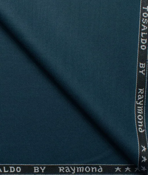 Raymond Men's Terry Rayon  Solids  Unstitched Suiting Fabric (Dark Sea Green)