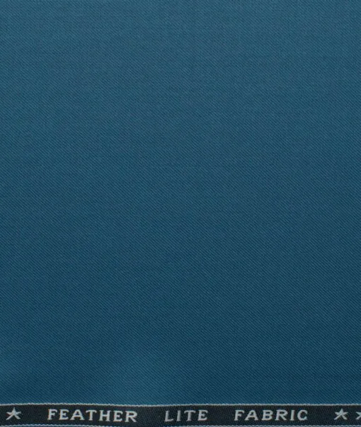 Raymond Men's Terry Rayon  Solids  Unstitched Suiting Fabric (Ocean Blue)