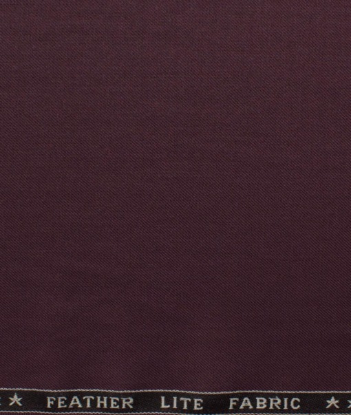 Raymond Men's Terry Rayon  Solids  Unstitched Suiting Fabric (Wine)