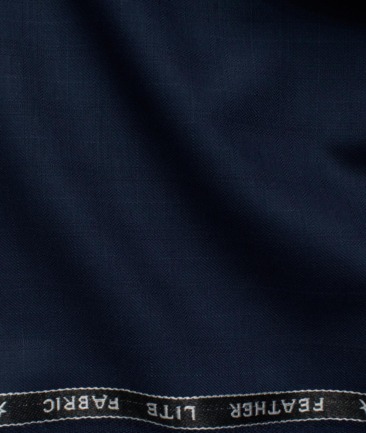 Raymond Men's Terry Rayon  Checks  Unstitched Suiting Fabric (Dark Blue)