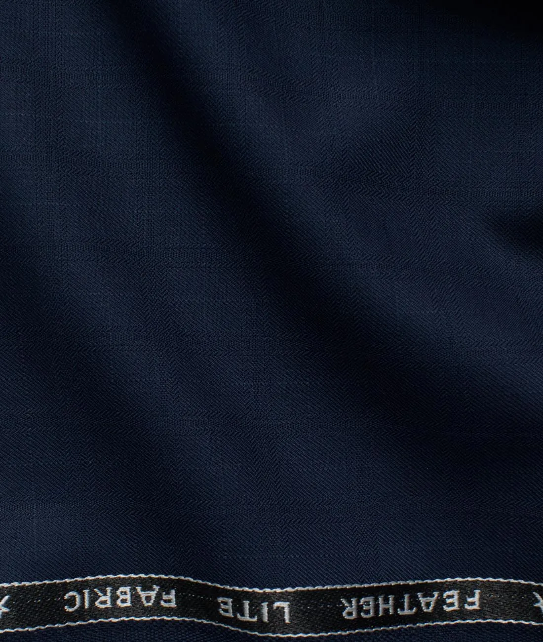 Raymond Men's Terry Rayon  Checks  Unstitched Suiting Fabric (Dark Blue)