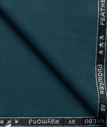 Raymond Men's Terry Rayon  Checks  Unstitched Suiting Fabric (Casal Green)