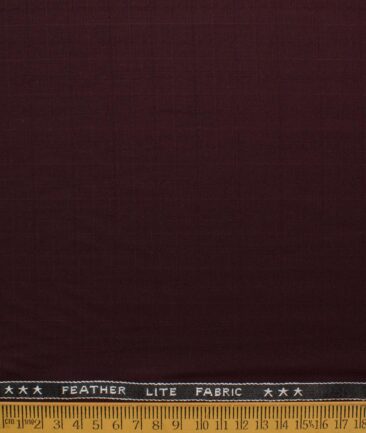 Raymond Men's Terry Rayon  Checks  Unstitched Suiting Fabric (Wine)