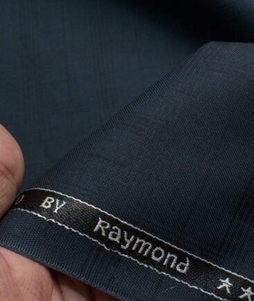 Raymond Men's Terry Rayon  Checks  Unstitched Suiting Fabric (Dark Grey)