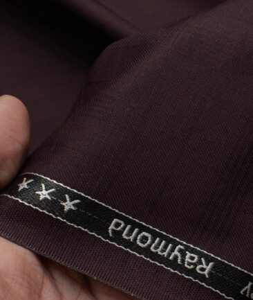 Raymond Men's Terry Rayon  Checks  Unstitched Suiting Fabric (Dark Wine)