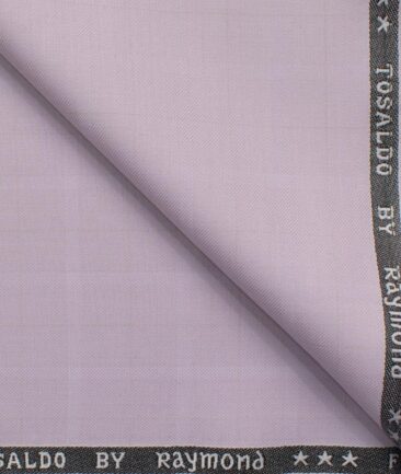 Raymond Men's Terry Rayon  Checks  Unstitched Suiting Fabric (Lavender Pink)