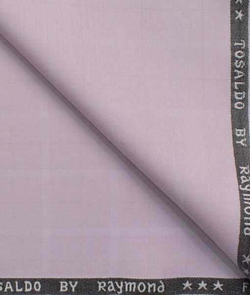 Raymond Men's Terry Rayon  Checks  Unstitched Suiting Fabric (Lavender Pink)