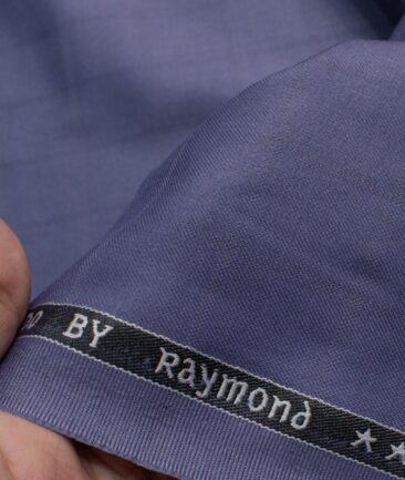 Raymond Men's Terry Rayon  Checks  Unstitched Suiting Fabric (Purple)